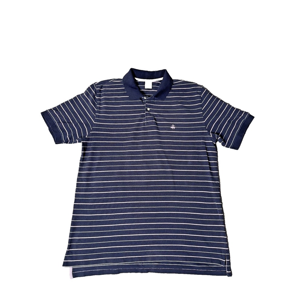 Brooks Brothers Shirt Mens XL Performance Polo Original Fit Navy Purple Striped